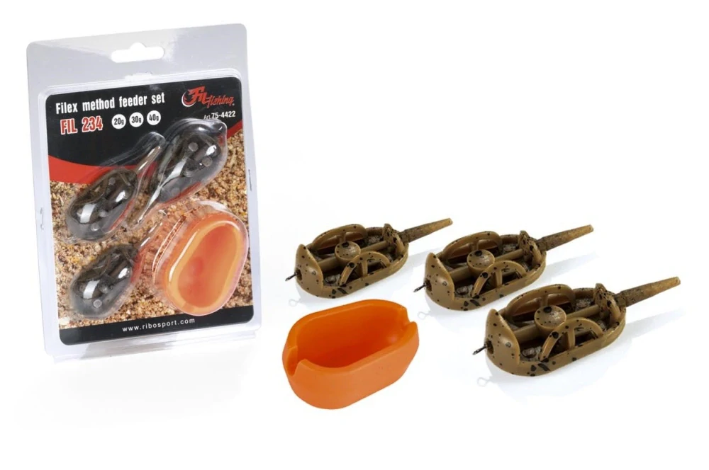 FILFISHING Filex Method Feeder Set 20,30,40g + mould