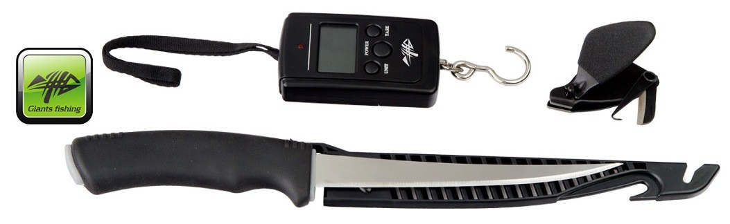 GIANTS FISHING Filetovací set Combo Specialist 3in1 (nůž, váha a cvakátko)