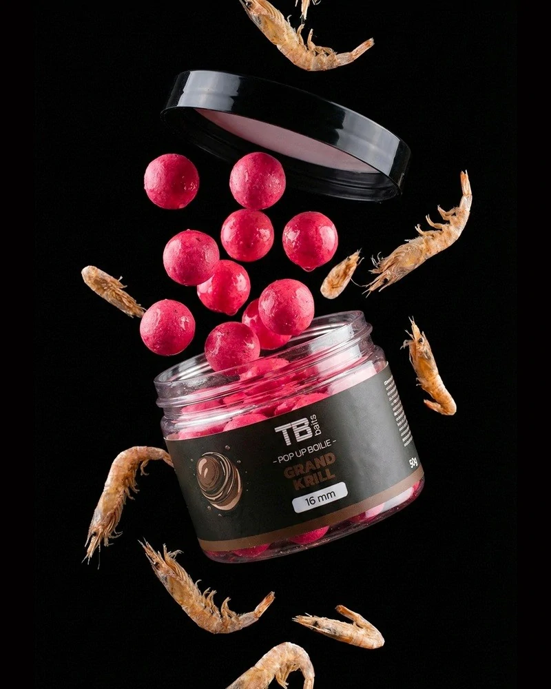 TB BAITS Plovoucí boilie Pop-up Grand Krill 50g 16mm