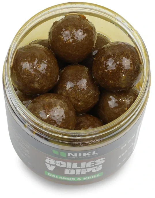 NIKL Boilies v dipu Calanus & Krill 250ml 20mm