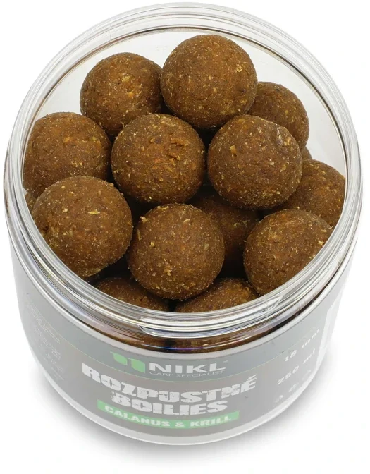 NIKL Rozpustné boilies Calanus & Krill 250ml 18mm