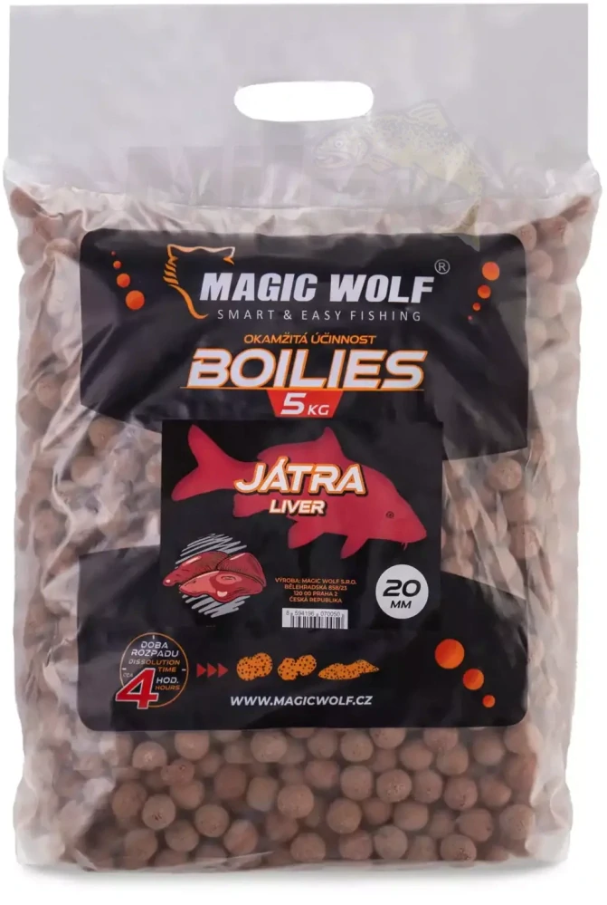 MAGIC WOLF Boilies Játra 5kg 24mm