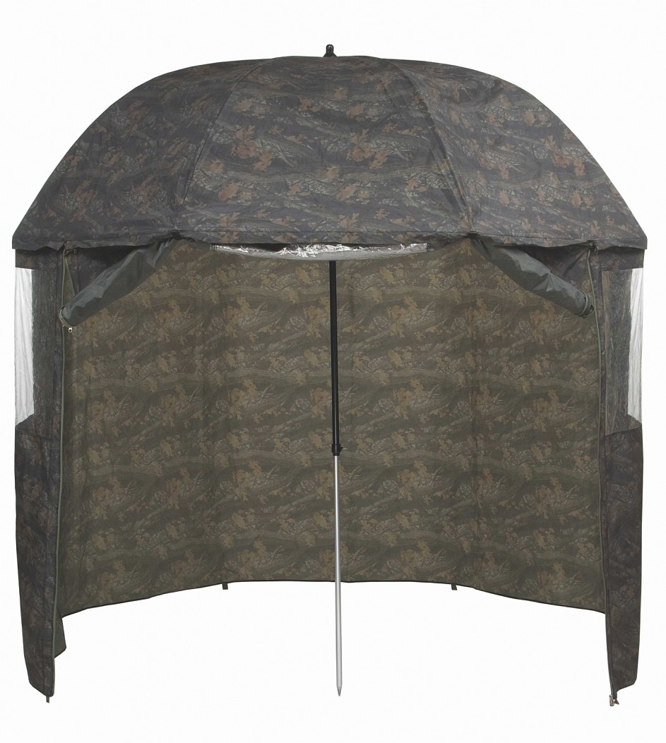 MIVARDI Deštník s bočnicí kompletně zakrytý PVC Camou 250cm