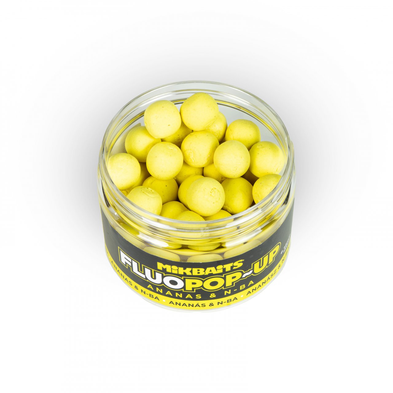 MIKBAITS Plovoucí Fluo boilie Ananas N-BA 150ml 14mm
