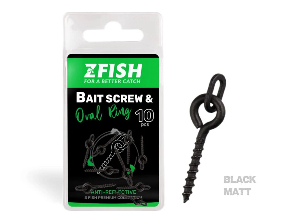 ZFISH Vrtáček s kroužkem Bait Screw & Oval Ring