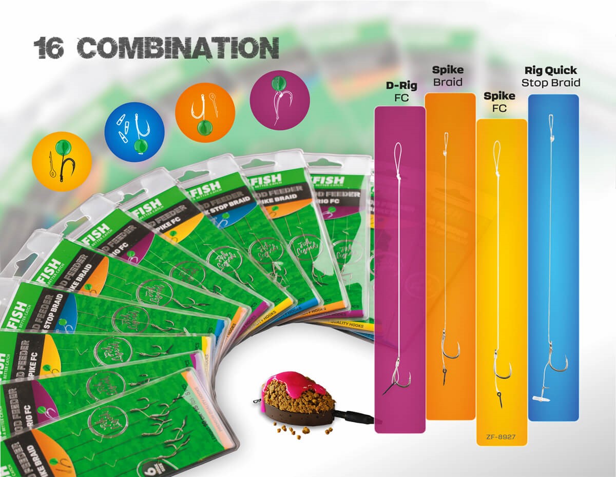ZFISH Návazec Method Feeder Rig Spike Braid 5ks #8