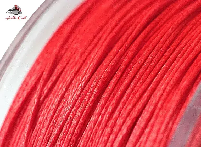 HELL-CAT Šňůra Round Braid Power Red 200m / 0,50mm / 57kg