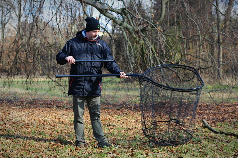 GIANTS FISHING Podběrák Deluxe Landing Net Rubber 85x75cm + 2xrukojeť