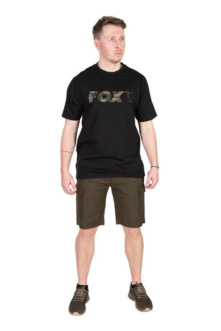 FOX Tričko Black Camo Logo T-Shirt L