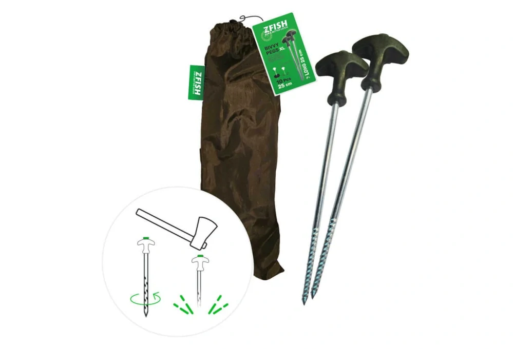 ZFISH Kolíky Bivvy Peg Set 25cm 10ks