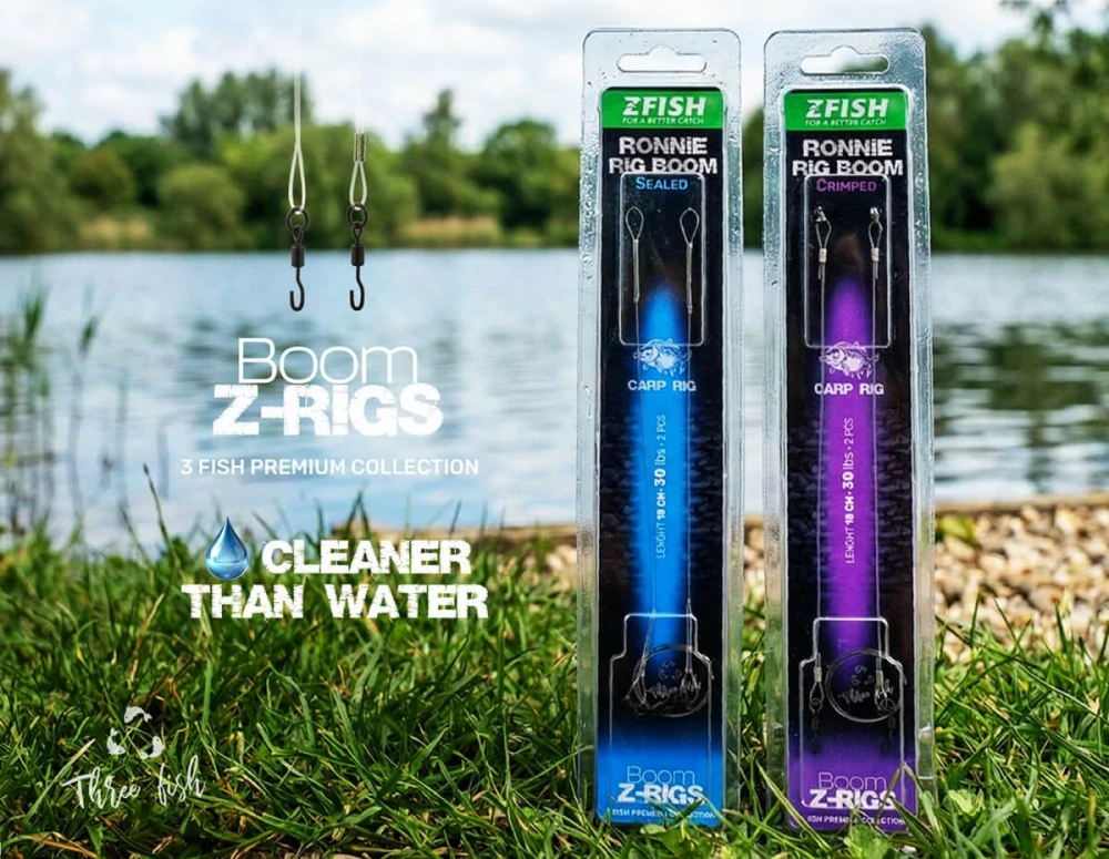 ZFISH Zatavený Návazec Ronnie Rig Boom 18cm 30lbs