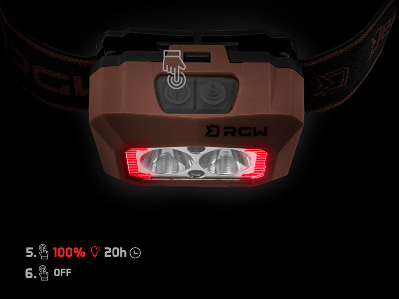 DELPHIN Čelová lampa RGW PRO UC