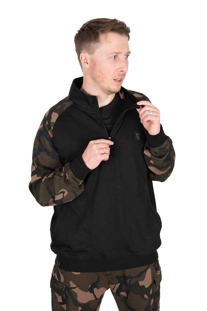 FOX Mikina LW Black Camo QTR Zip L