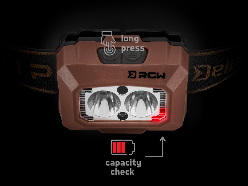 DELPHIN Čelová lampa RGW PRO UC