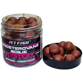 JET FISH Boosterované boilie Mystery Jahoda Moruše 250ml 24mm