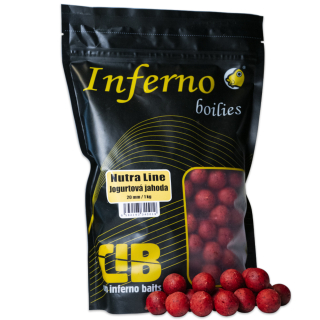 CARP INFERNO Boilies Nutra Line Jogurtová jahoda 1kg 24mm
