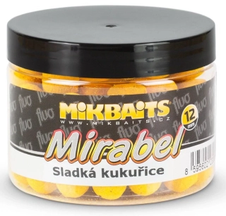 MIKBAITS Mirabel Fluo boilie Sladká kukuřice 150ml 12mm