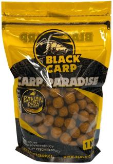 BLACK CARP Boilies Banán - ryba 1kg 20mm