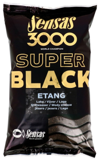 SENSAS Krmítková směs 3000 Super Black Etang 1kg