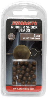 STARBAITS Gumové kuličky Rubber Shock Beads Brown 6mm