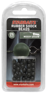 STARBAITS Gumové kuličky Rubber Shock Beads Green 6mm