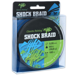 GIANTS FISHING Splétaná šňůra Shock Braid Green 100m 0,35mm