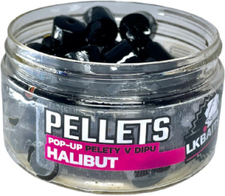 LK BAITS Pop-up pelety v dipu Halibut 40g 12mm
