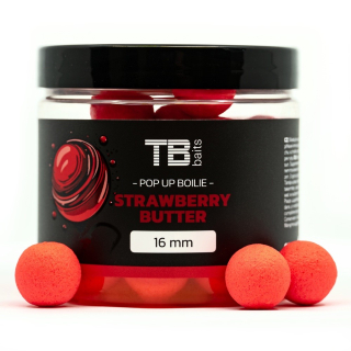 TB BAITS Plovoucí boilie Pop-Up Strawberry Butter + NHDC 65g 12mm