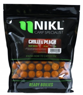 NIKL Hotové boilies Chilli & Peach 1kg 20mm
