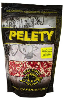 VÁCLAVÍK Pelety Fluo Feeder Jahoda Česnek 700g 3-4mm