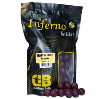 CARP INFERNO Boilies Nutra Line Švestka 1kg 20mm
