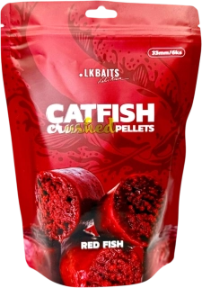 LK BAITS Catfish Pellet Crushed Red Fish 38mm 6ks