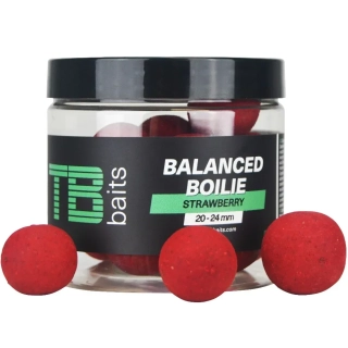 TB BAITS Vyvážené boilie Balanced + Atraktor Strawberry 100g 20-24mm