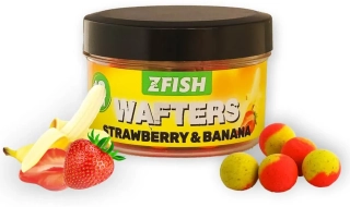 ZFISH Vyvážené boilies Balanced Wafters Strawberry-Banana 20g 12mm