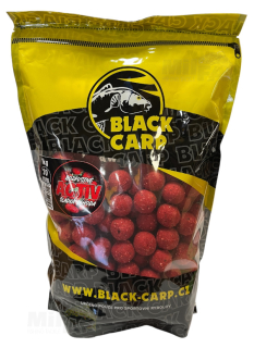 BLACK CARP Activ Boilies Sladká jahoda 20mm 5kg