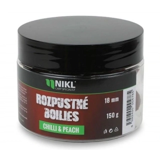 NIKL Rozpustné boilies Chilli & Peach 150g 14mm