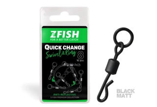 ZFISH Obratlík Quick Change Swivel with Ring #8