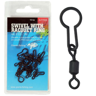 GIANTS FISHING Obratlík Swivel with Racquet ring #8 10ks