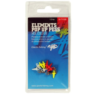 GIANTS FISHING Kolíček s očkem Elements Pop Up Pegs Mix Colour 12ks
