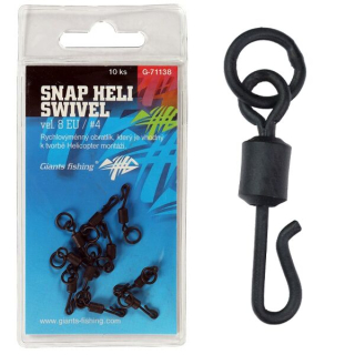 GIANTS FISHING Obratlík Swivel Snap Heli #8 10ks
