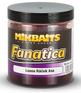 MIKBAITS Boilie v dipu Fanatica Losos Ráček Asa 250ml 16mm