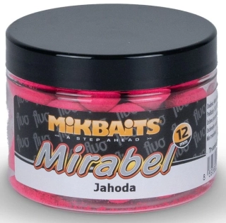 MIKBAITS Mirabel Fluo boilie Jahoda 150ml 12mm