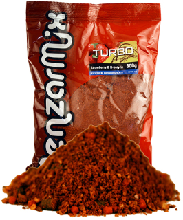 BENZAR MIX Krmítková směs Turbo Feeder Jahoda Kyselina máselná 800g