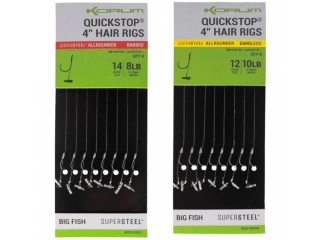 KORUM Hotový návazec Big Fish Quickstop Hair Rigs Barbed 10cm #8