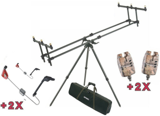 MIVARDI Stojan na pruty Tripod Premium + 2x hlásič + 2x swinger ZDARMA!