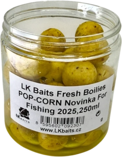 LK BAITS Fresh boilies Popcorn 250ml 20mm