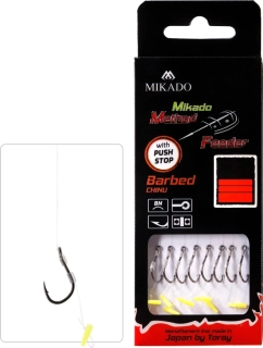 MIKADO Návazec MF Push Stop Fluorocarbon 8ks 10cm 0,28mm #4