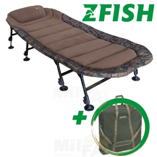 AKCE ZFISH Lehátko Camo Condor Bedchair 8leg + transportní taška