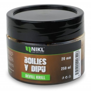 NIKL Boilies v dipu Devill Krill 250g 24mm