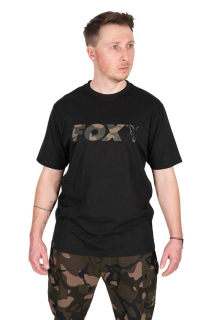 FOX Tričko Black Camo Logo T-Shirt XL